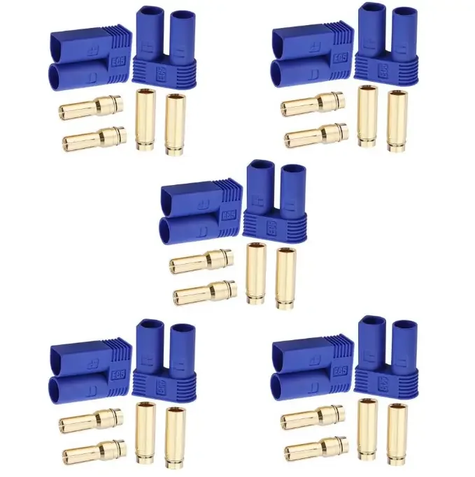 5 Pairs Hobbypark EC5 Banana Plug Connectors Female Male 5.0mm Gold Bullet Connector for RC ESC LIPO Battery Device Electric Motor